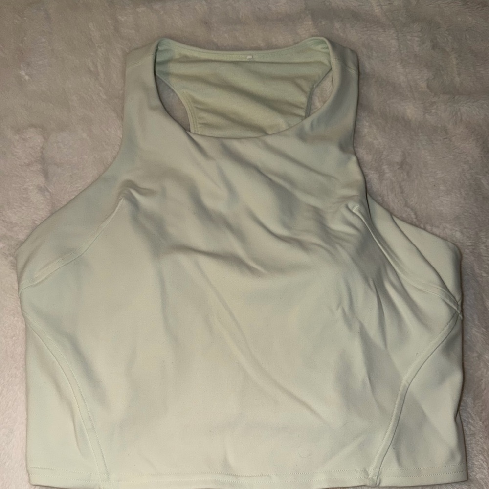 Lululemon Cropped High-Neck Active Tank Top - Light Mint Size Large